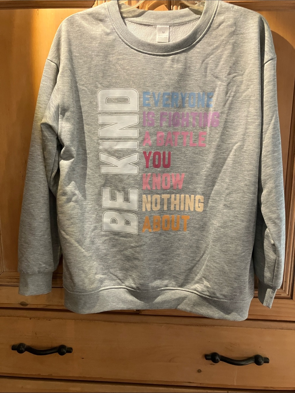 Be Kind Sweatshirt, Light Heathered Gray, M